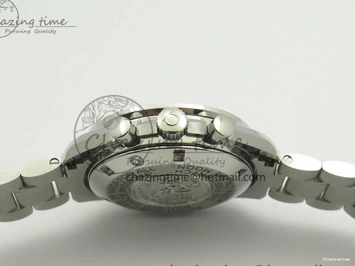 0114 Durable Speedmaster Professional SS OMF Best Edition Black Dial on SS Bracelet Manual Winding Chrono Movement 7995